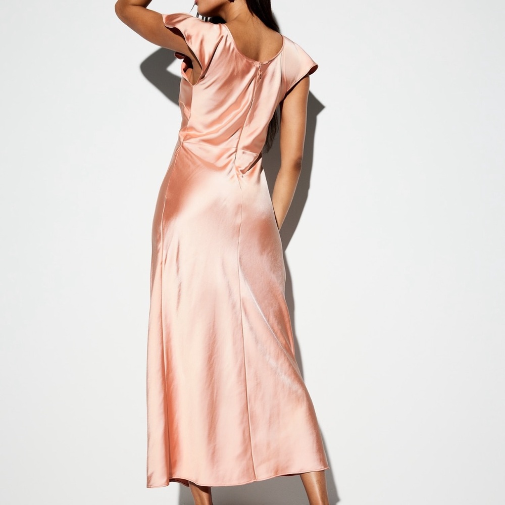 NWT- Old Navy - XXLP. Flutter Sleeve Keyhole Satin Maxi Dress - Picture 2 of 10